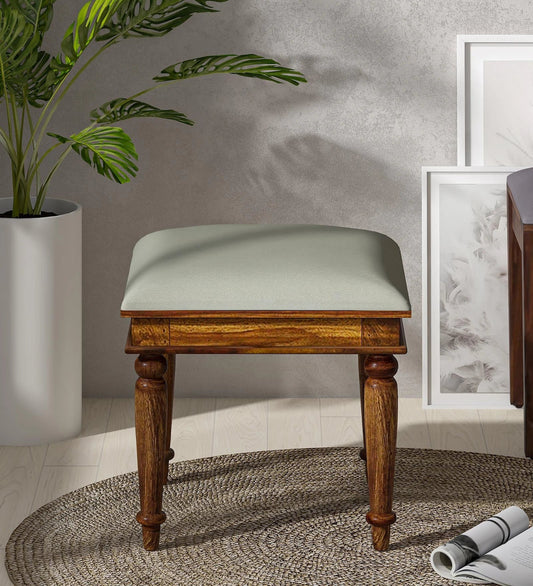 Sheesham Wood Seating Stool In Scratch Resistant Provincial Teak Finish