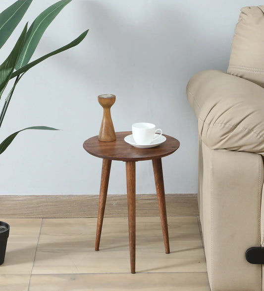Blois Mango Wood End Table In Tubbaq Finish