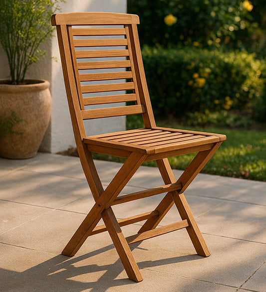 Aura Folding Chair In Brown Color