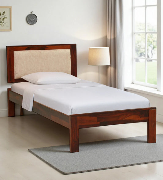 Sheesham Wood Single Bed In Honey Oak Finish