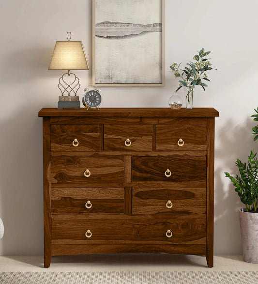 Sheesham Wood Chest Of Drawers in Scratch Resistant Provincial Teak Finish