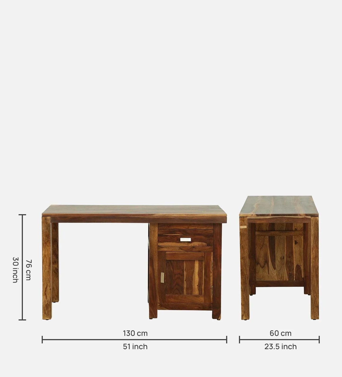 Sheesham Wood Writing Table In Provincial Teak Finish