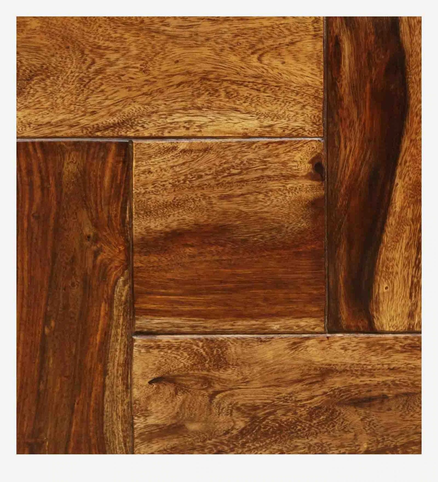 Sheesham Wood Seating Stool In Rustic Teak Finish